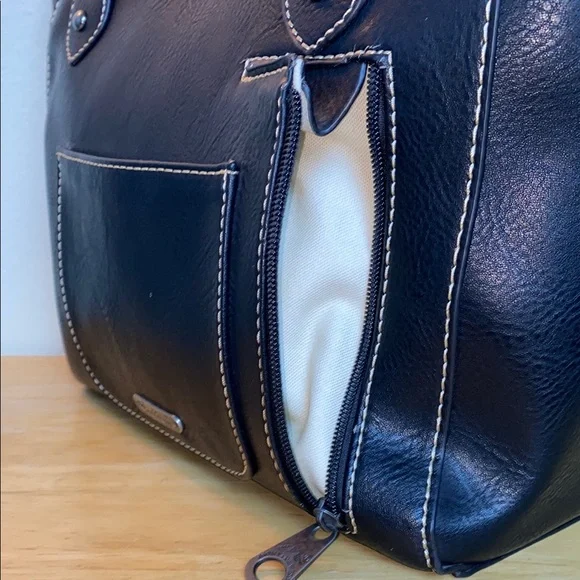 Montana West Concealed Carry Black and Gray Studded Tote - Picture 13 of 14